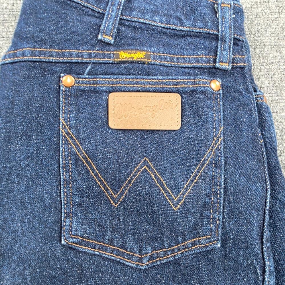 Wrangler Mens Dark Wash‎ Bootcut Jeans Size 36x30 Made in Mexico